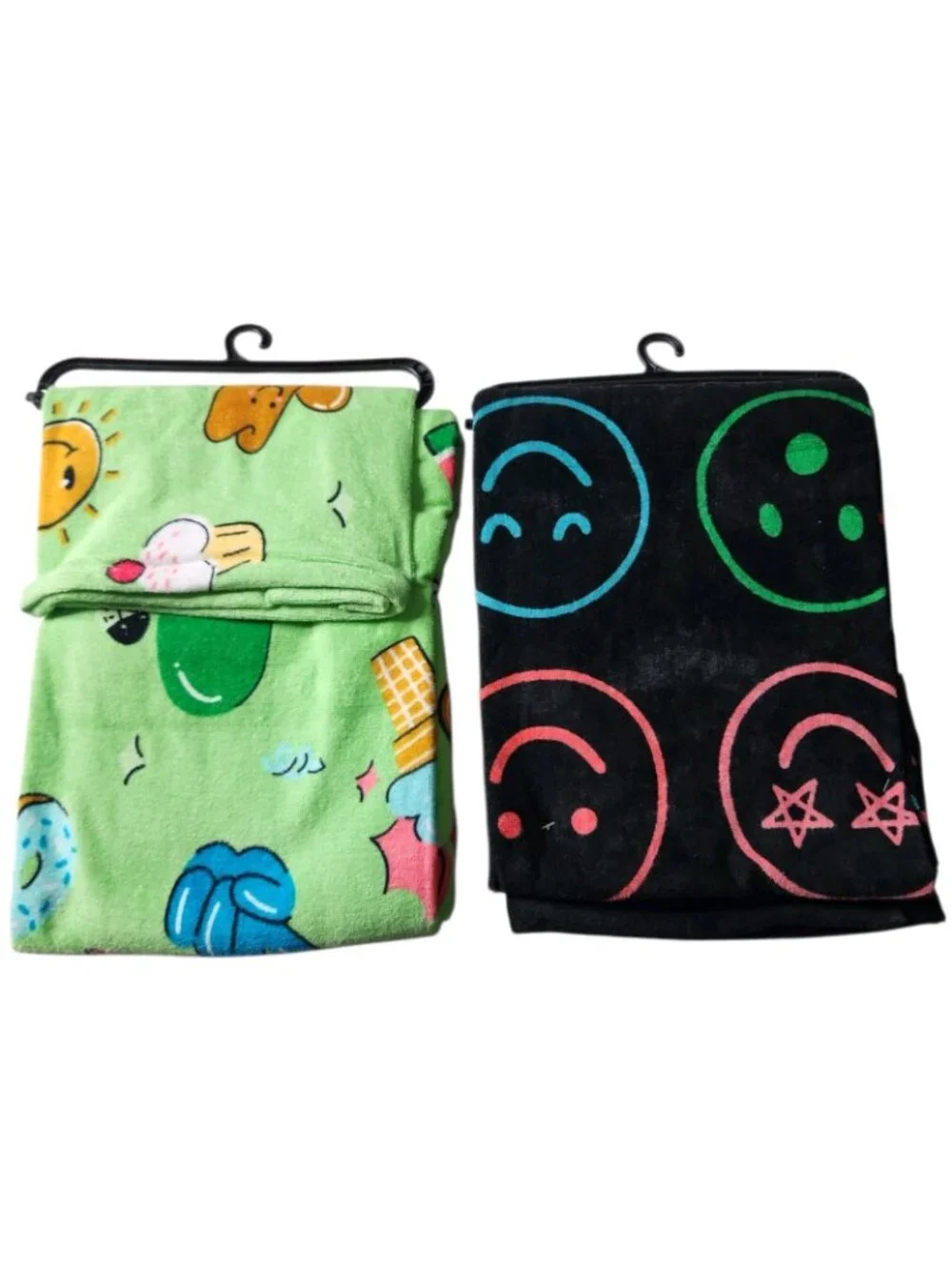 Mainstays Kids Beach Towels Smiley Face And Fun Tacos Food Summer Pool Towels